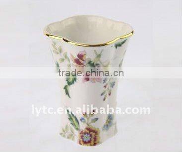 4pcs flower design Ceramic bathroom set