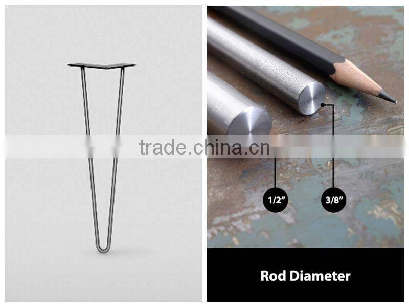 Chrome plating 28 inch iron metal hairpin table leg for promotional gifts