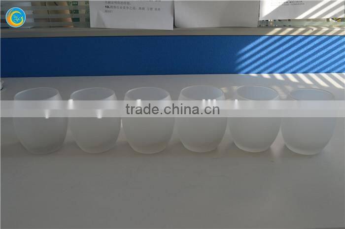 cheap glass candle holders frosting candle jar