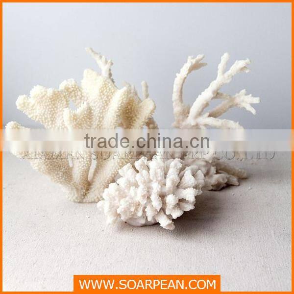 White resin fake coral animal sculpture indoor decoartion