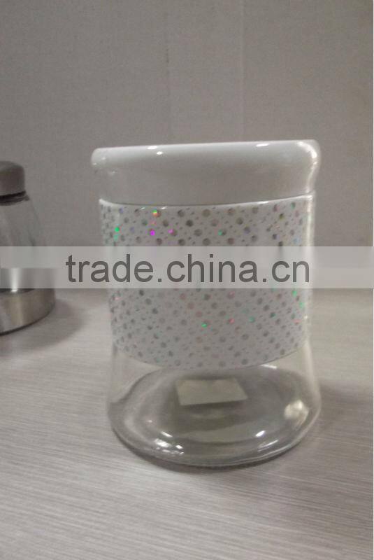 round glass storage jar