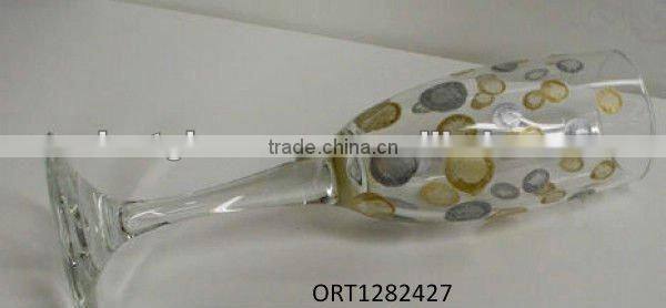 hand painted wine glass