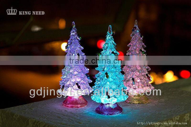 artificial acrylic decorative led light small Christmas tree