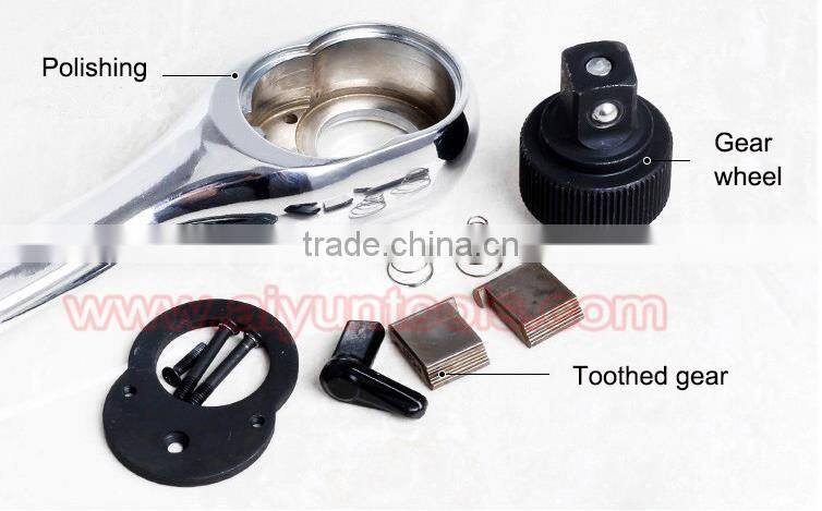 1/2" 3/8" 1/4" Ratchet Wrench (Socket Set) Quick Release wrench 72t Cr-v