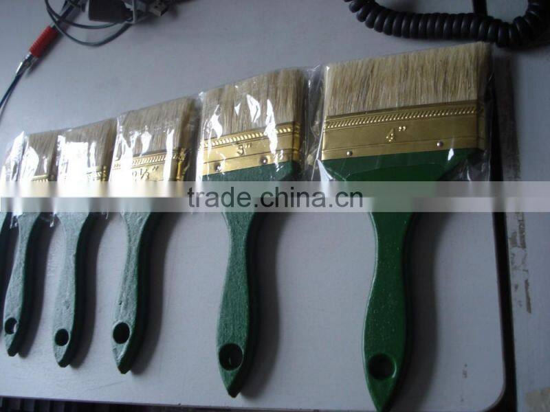101G White Bristle Wooden Handle Paint Brush