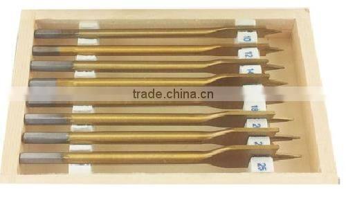 8 Pcs Flat Wood Core Drill Bit Set