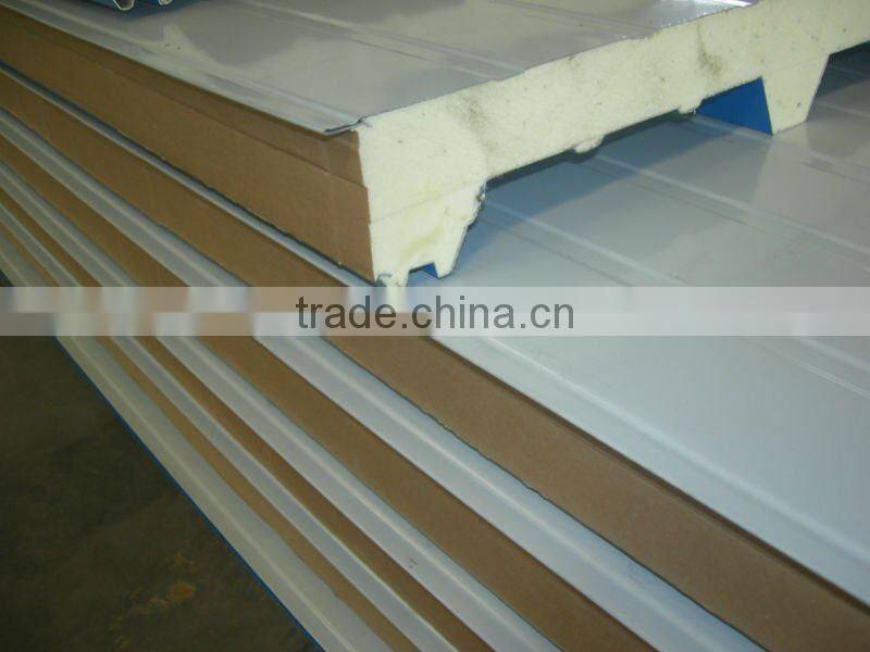 pu sandwich roof panels/insulated roof panels 50mm/75mm,100mm