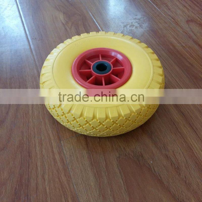 Needle roller bearing PU foam wheel 3.00-4 with plastic rim