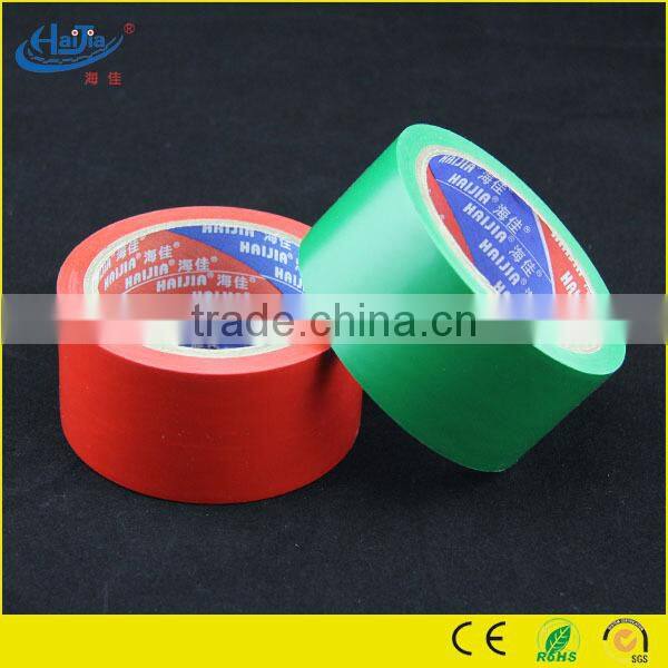 Red and white pvc warning adhesive tape floor marking tape