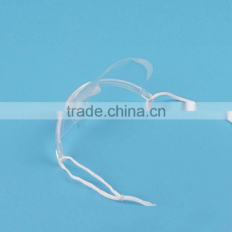 Factory newest plain clear reusable plastic free samples available transparent sanitary face mask for food service