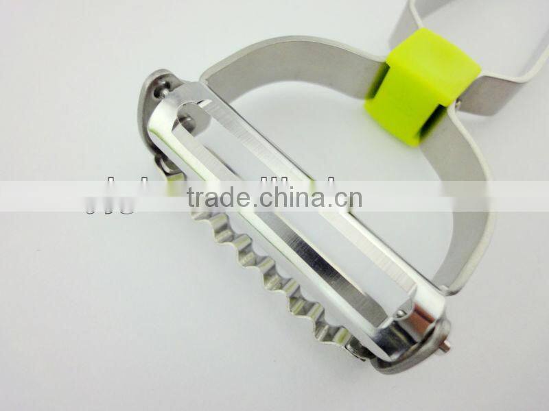 2 in 1 Y shape hollow holder double blade stainless steel peeler