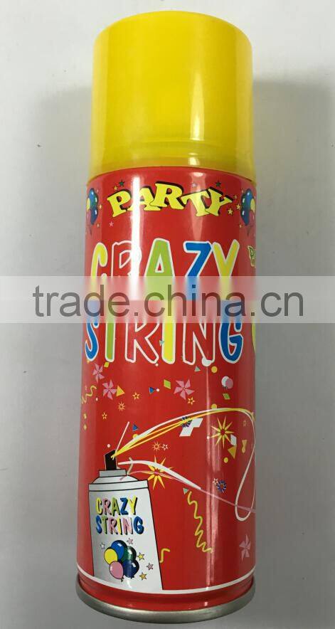 2016 colorful party crazy string spary for Christmas and wedding