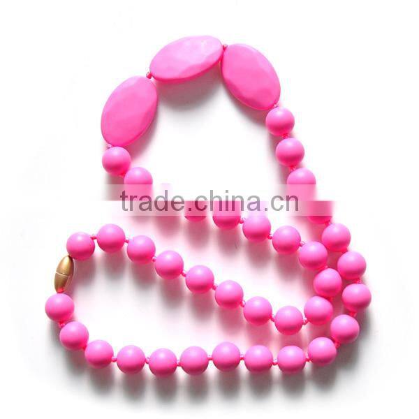 Fashion jewelry food grade baby silicone teething beads