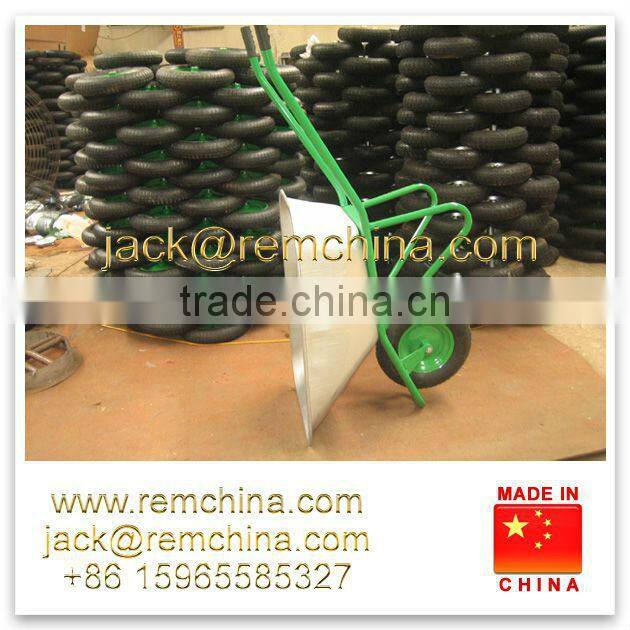 Rem WB6404 galvanized deep tray wheelbarrow for russia type gardening work use