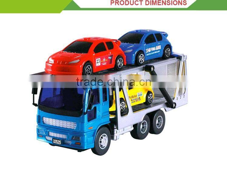 wholesale toy cars plastic friction trailer truck toy transport truck