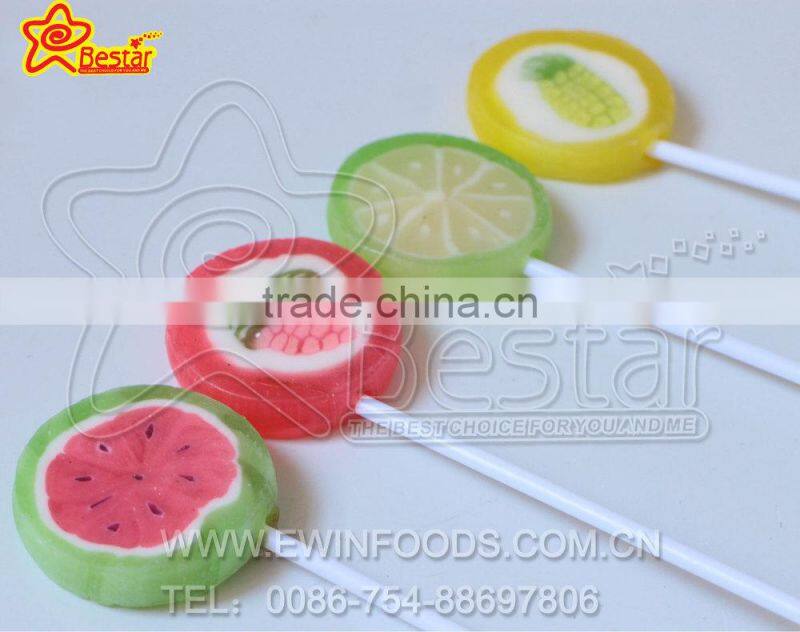 Flat Mix Fruit Lollipop/ Handmade lollipop