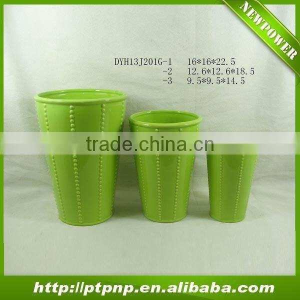ceramic flower pot with handle