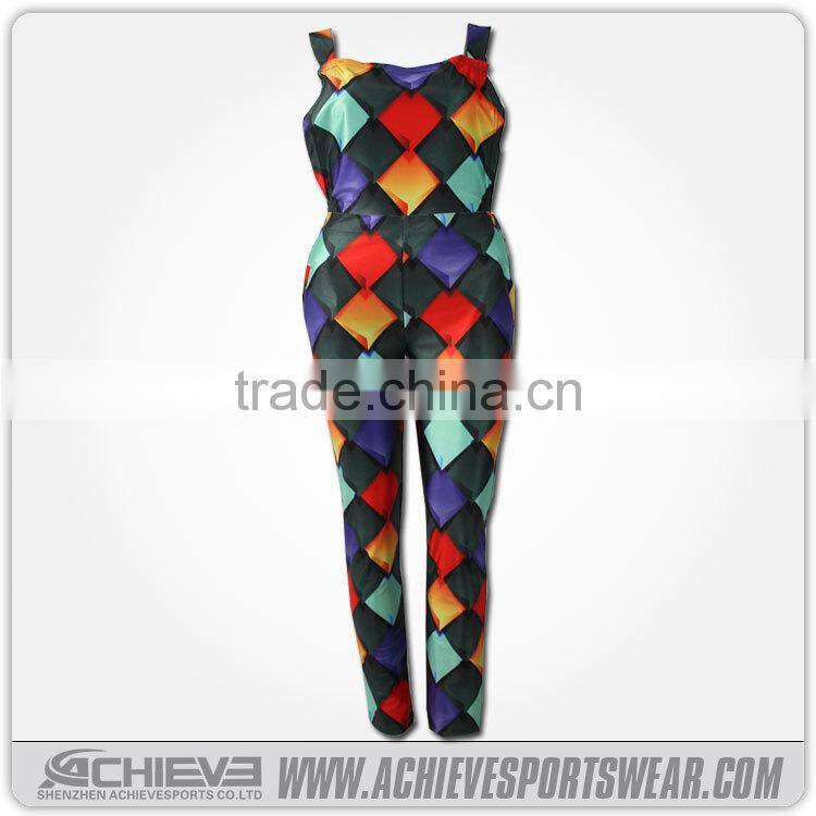 Cheaper Sublimation Printed Women Summer Jumpsuits/Overalls