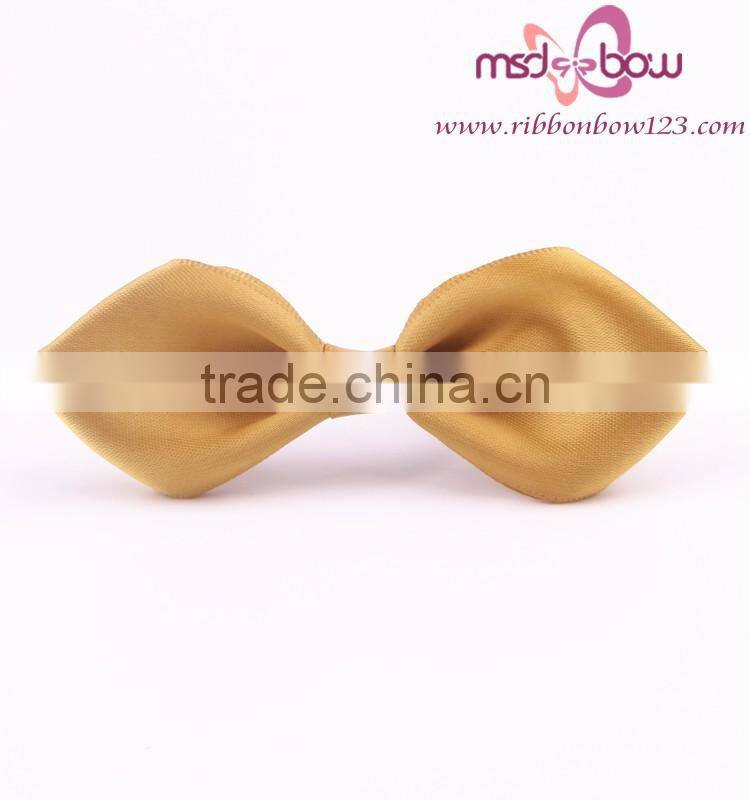gold color satin pre-made ribbon bow for wine bottle