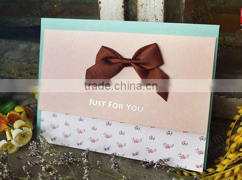 black ribbon pull bow for invitations card
