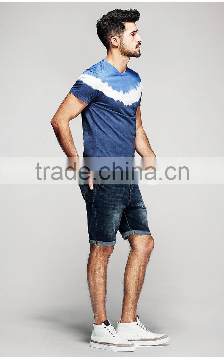 Men's Tie Dye T-shirt, cotton jesery T-shirt, customized logo t-shirt