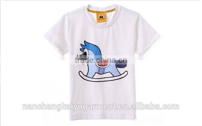 Wholesale Boy kids funny cartoon printed organic cotton T shirt