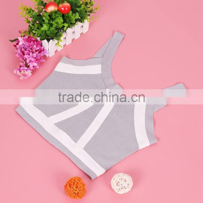 Custom High Quality Knitted Girls Tank Top