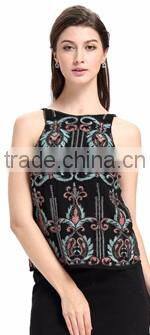 Domin fashion wholesale beading design ladies tops images