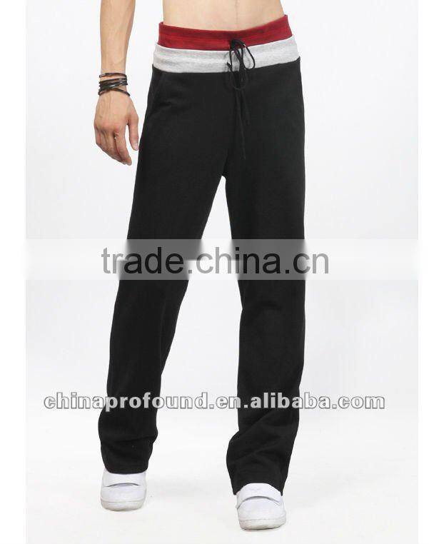Custom latest design casual sweat pants fabric cotton mens sports track pants