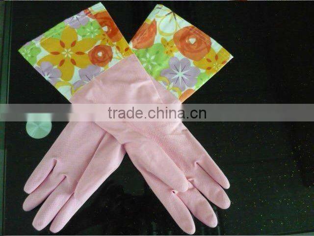 Hot sale CE long sleeve rubber gloves factory direct sale