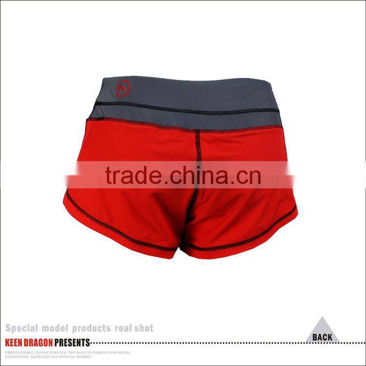 2013 Lady's red mma short 4 way stretch woman's mma shorts