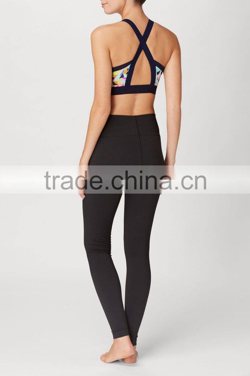 MGOO Hot Selling Backless Women Sexy Sport Wear Yoga Pants And Seamless Sports Bra Clothes Set