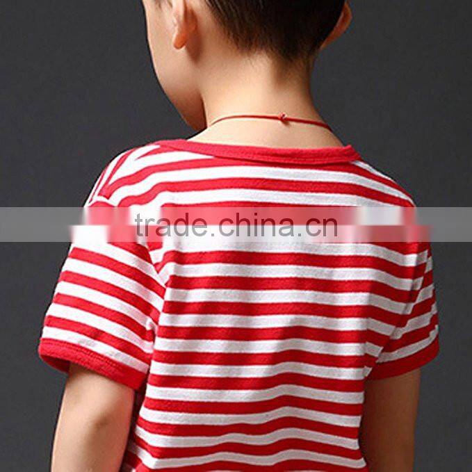 Byval kids t shirt printing custom kids clothing tshirts boys short sleeve striped t shirts wholesale