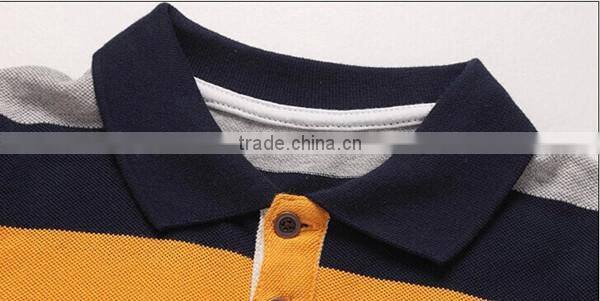 Chinese Wholesale High Quality Strip Pique Kids Polo Shirts Wholesale