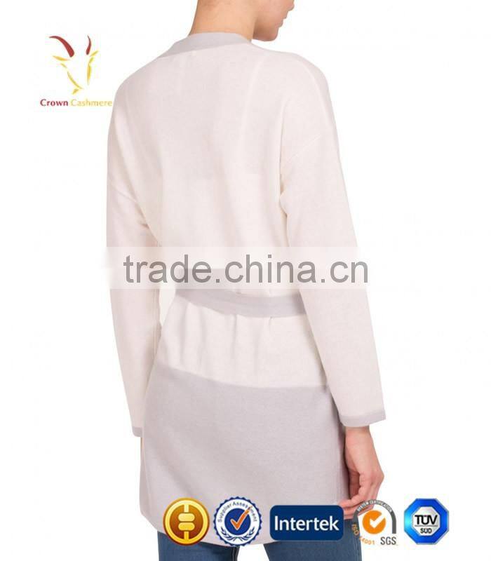 2016 New Fashion Cashmere Long Coat Women Belted Coats for Women