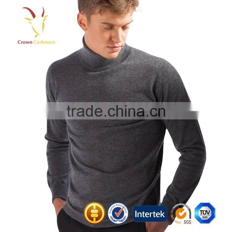 Turtleneck Classic Cashmere Men Jumpers Sweater, Plain Knitwear