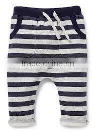 2016 Hot Sales Superior quality elastic waistband with internal drawstring cotton Baby Toddler Legging Baby Pants
