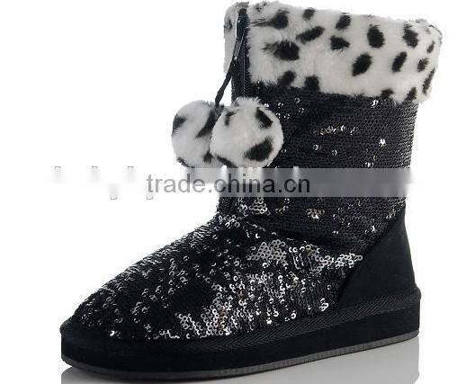2014 china wholesale shinny fabric winter children boots