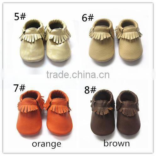 2016 panton colors genuine leather baby moccasins