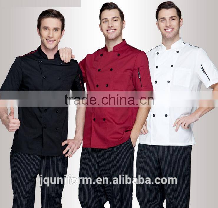 China unisex long and short sleeve coat catering jackets White chef uniforms