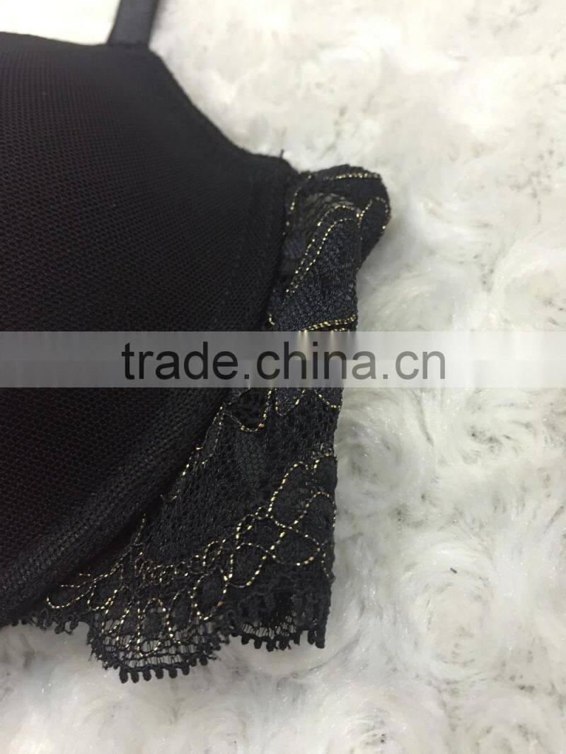 high quality front closure push up bra set OEM shantou factory polymide