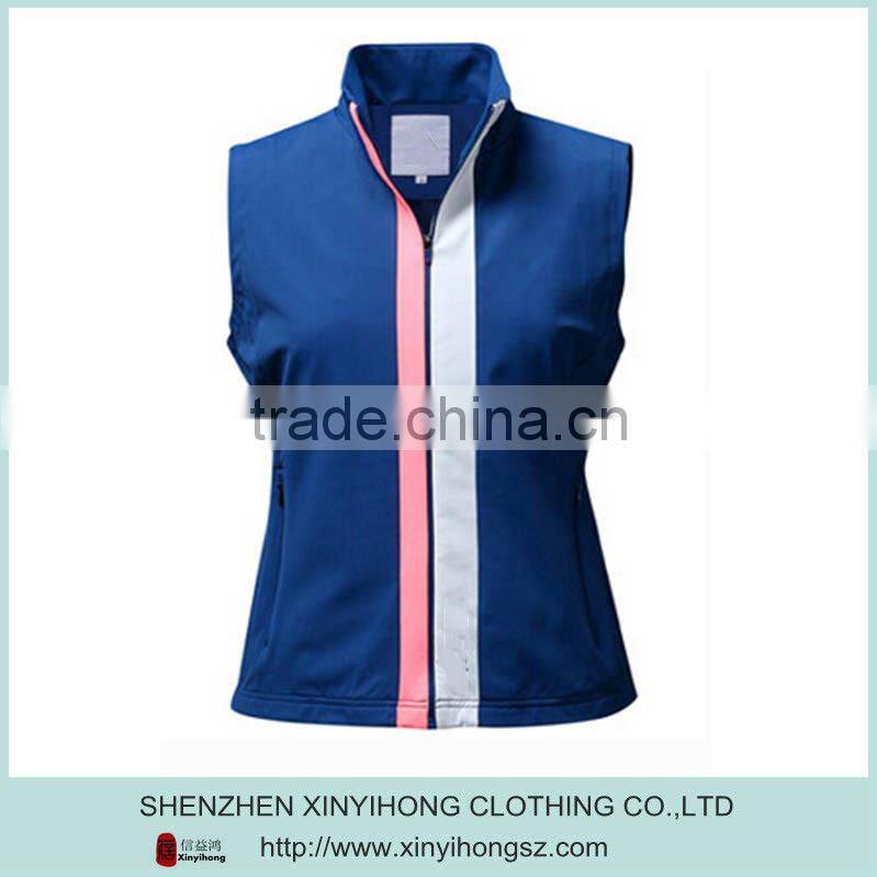 fashion look Hit color womens sleeveless jacket golf vest