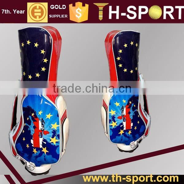 Colored Custom design PU golf staff bag