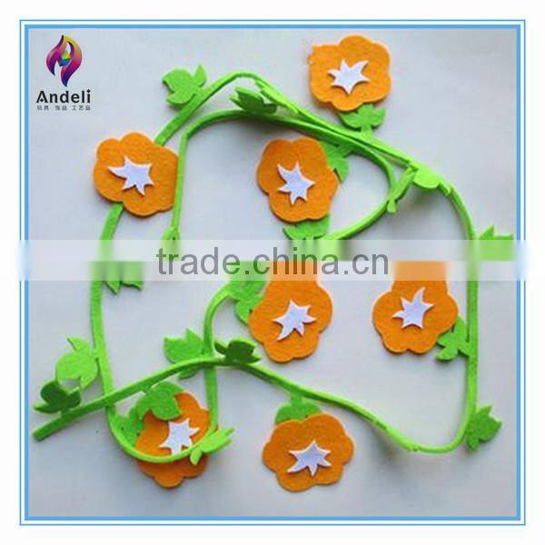 decorative artificial Morning Glory flower felt garland