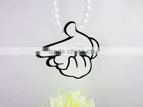 China factory Hip-hop wood Ball Bead Chain Necklaces