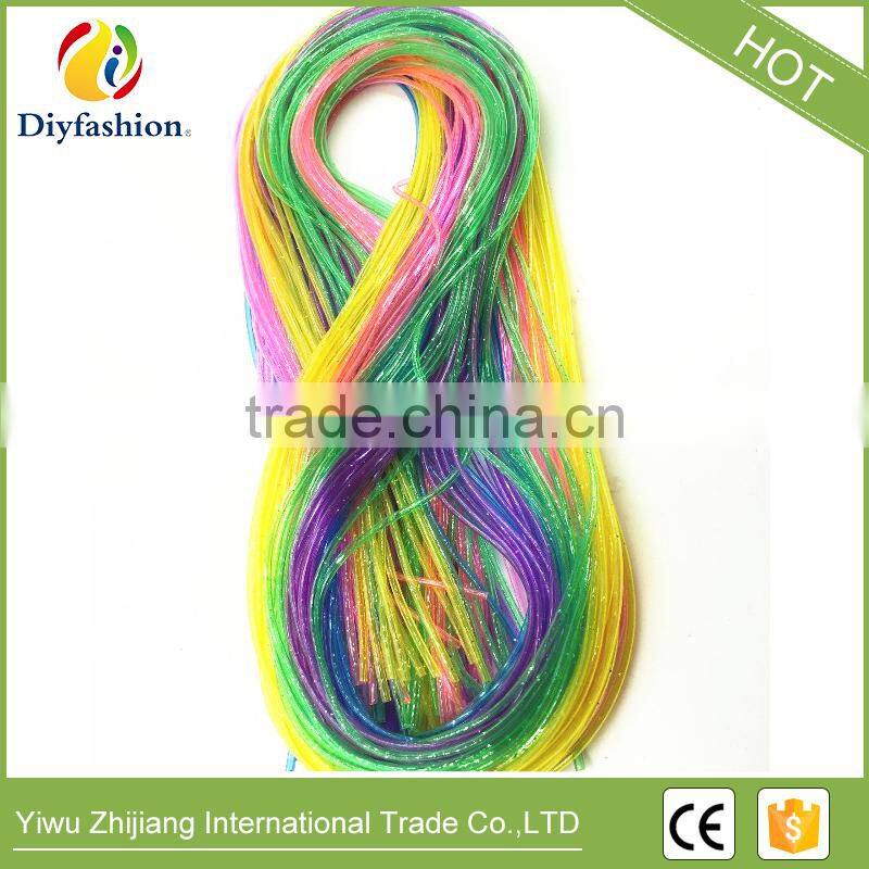 High Quality DIY Round Hollow Knit Plastic PVC scoubidou strings