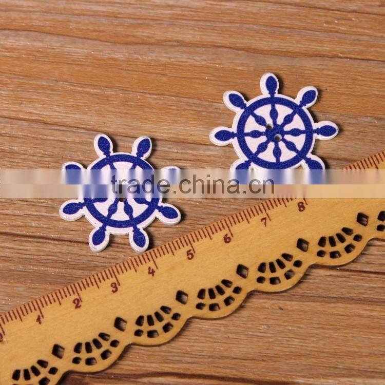 Precision navigation series wood buttons coloured drawing or pattern