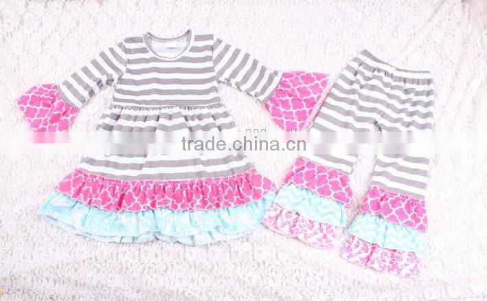 Lovely Kids Girls Pillowcase Dress Stripes Baby Chevron Cotton Casual Dress With Cute Bow Which Children Autumn Clothes Dress