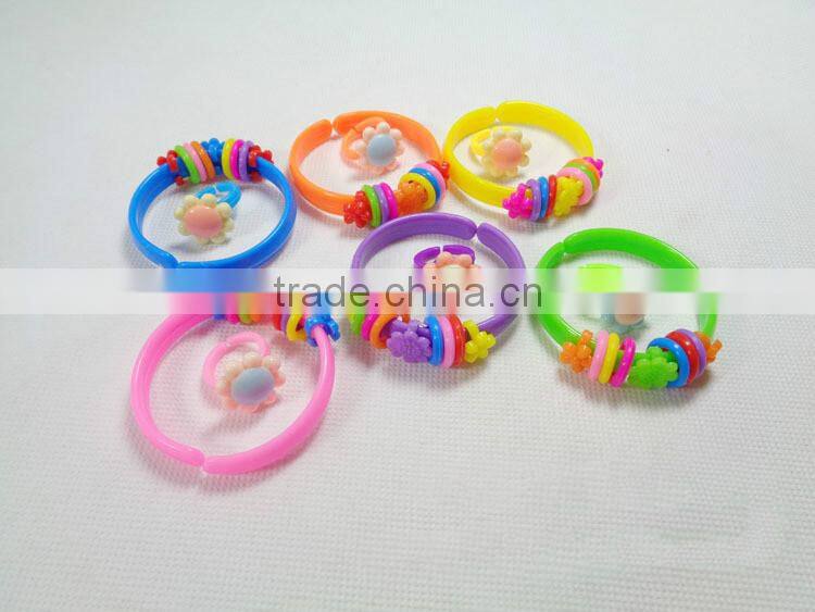 Fashion Plastic Bracelet Ring Set Jewelry Set for Kids-Bracelet+ Ring Set for Children's Day and Girls