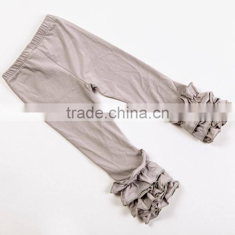 Hot Sale Kids Ruffle Bottom Pants Outfit 2016 Cute Newborn Girls Triple Ruffle Pants Wholesale